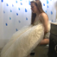 A girl dressed up in a bridal gown takes a wet-sounding shit while sitting on a toilet in 3 scenes. Some nice farts. Most likely enema-induced. Presented in about 720P HD. Over 6 minutes.